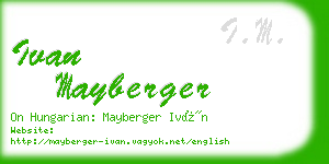 ivan mayberger business card